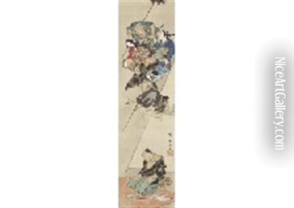 Otsu Painting Oil Painting - Kawanabe Kyosai