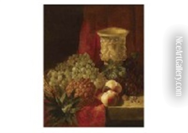 Still Life With Fruits Oil Painting - William Duffield
