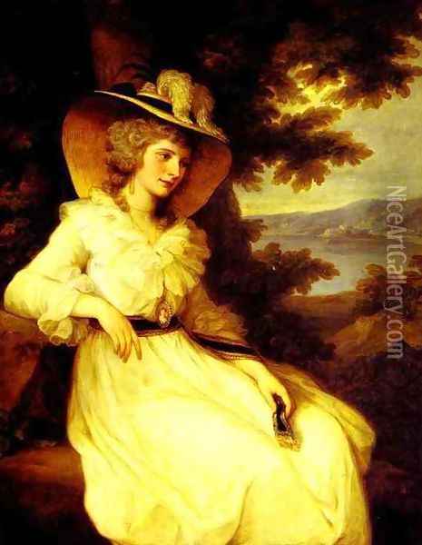 Lady Elizabeth Foster Oil Painting - Angelica Kauffmann