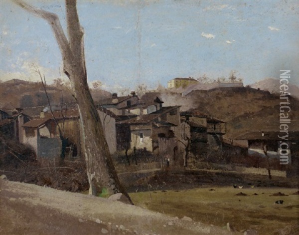 Scorcio Di Paesaggio Oil Painting - Silvio Allason