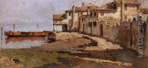 Laguna A Chioggia Oil Painting - Achille Formis
