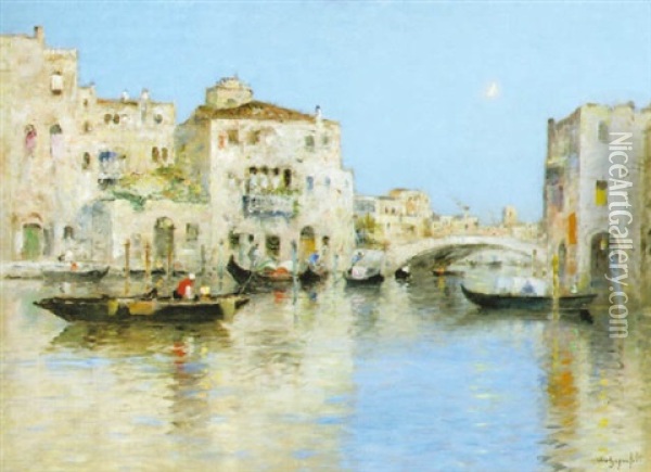 Canal Grande, Venedig Oil Painting - Wilhelm von Gegerfelt