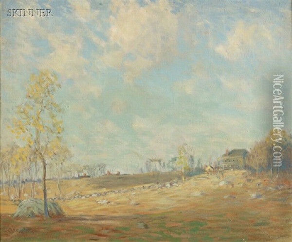 Summer Landscape (cloud Race) Oil Painting - Arthur Clifton Goodwin