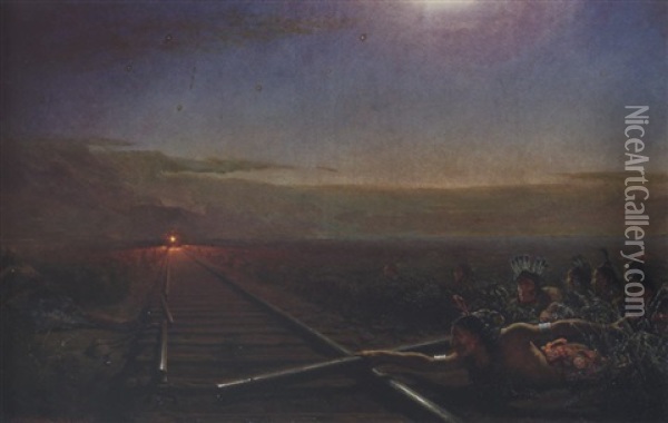 Westward The Star Of Empire Oil Painting - Theodore Kaufmann