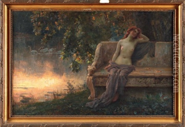 Reverie Au Parc Oil Painting - Abel Dominique Boye