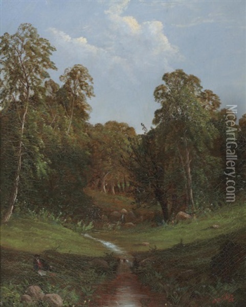 Bartlett Springs In The Merrimack Oil Painting - Bartlett Arkell