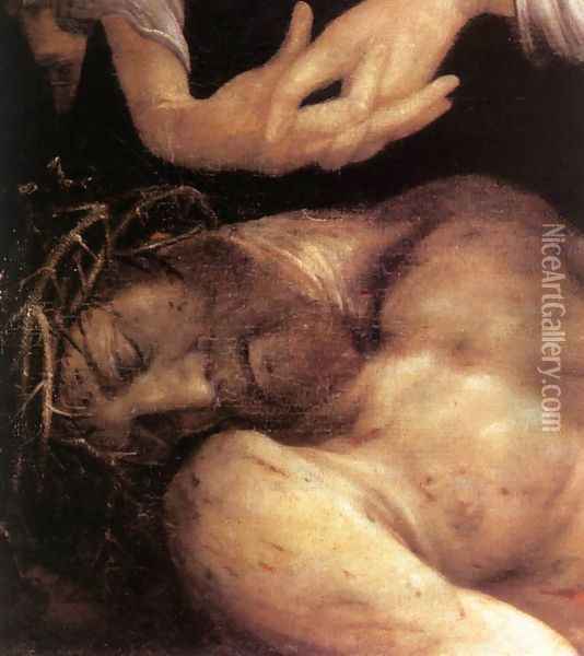 Lamentation of Christ (detail 1) 1523 Oil Painting - Matthias Grunewald (Mathis Gothardt)