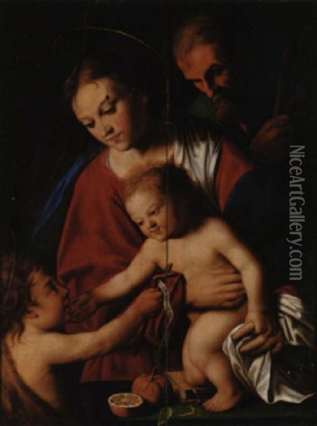 The Holy Family With The Infant Saint John The Baptist Oil Painting - Jacob Oost the Elder