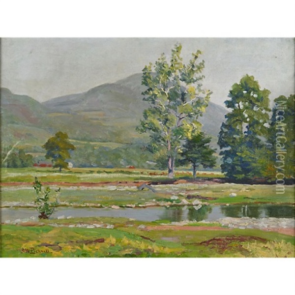 Landscape Stream Oil Painting - George W. Picknell