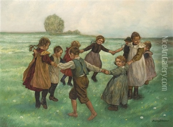 Round Dance Oil Painting - Georg Stolper