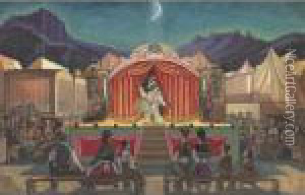 The Traveling Circus Oil Painting - Serge Iurevich Soudeikine