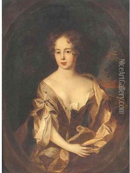 Portrait of Lady Heathcote, wife of Sir John Heathcote, Bt. Oil Painting - Sir Peter Lely