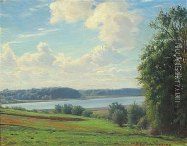 Late Summer Day By Fureso Oil Painting - Sigvard Marius Hansen