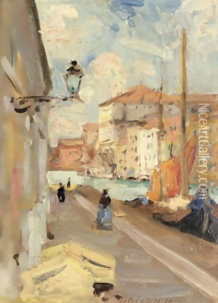 Venetian Quay Oil Painting - Francis Campbell Boileau Cadell