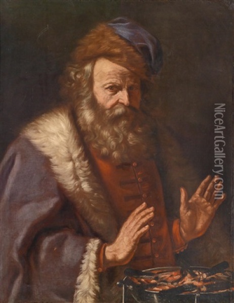 Allegorie Des Winters Oil Painting - Giuseppe Maria Galeppini