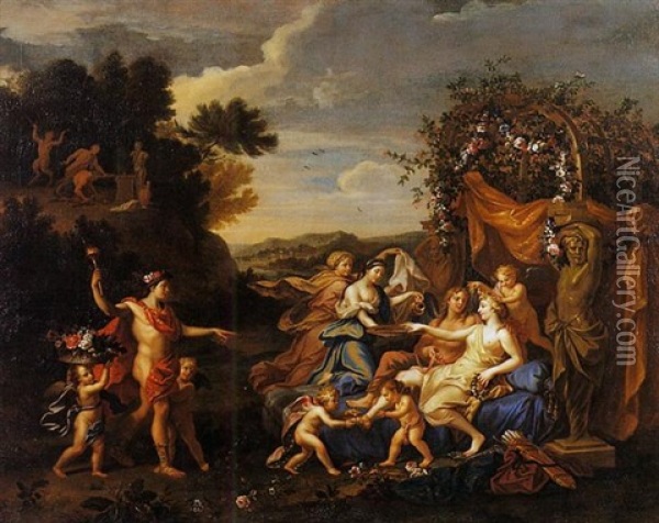 Venus Et Adonis Oil Painting - Jean Cotelle the Younger