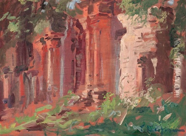 Ruinas Oil Painting - Eliseo Meifren y Roig