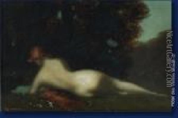 Nu Allonge Oil Painting - Jean-Jacques Henner