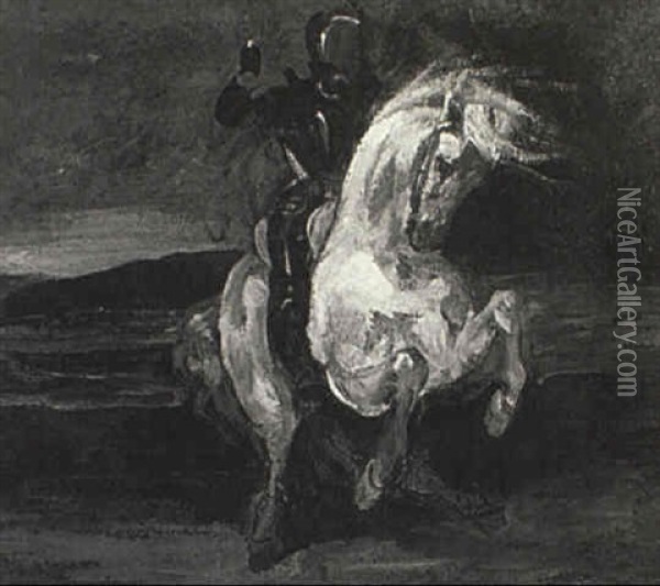 Horse And Rider Oil Painting - Antoine Jean (Baron Gros) Gros