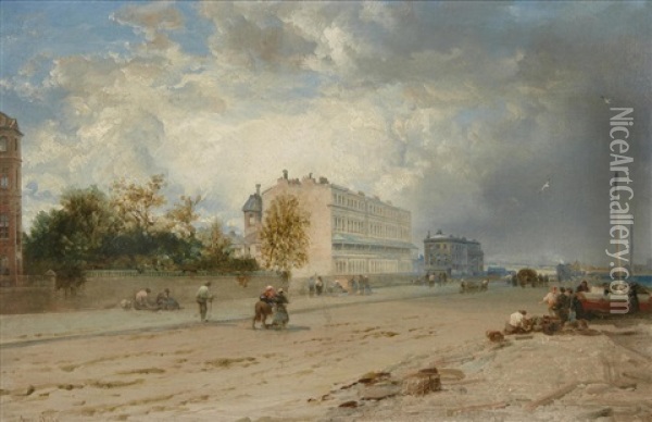 A View Of Worthing, Sussex Oil Painting - James Webb