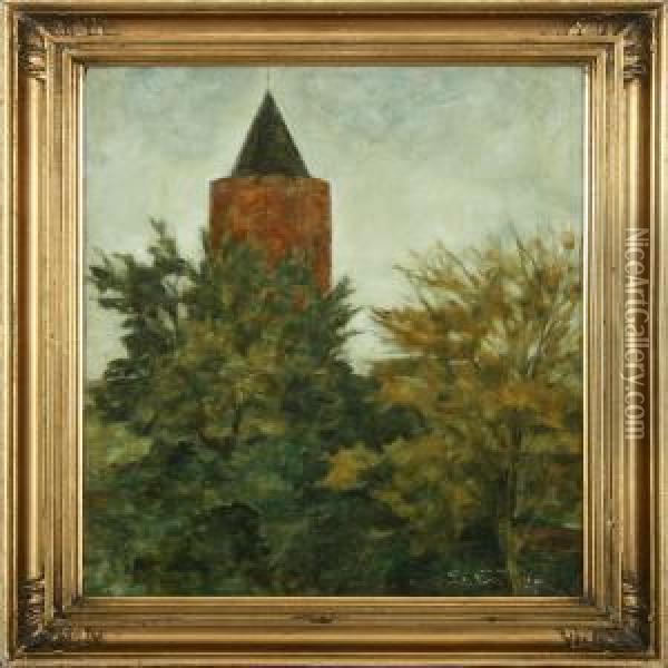 Gasetarnet Oil Painting - Svend Hammershoi