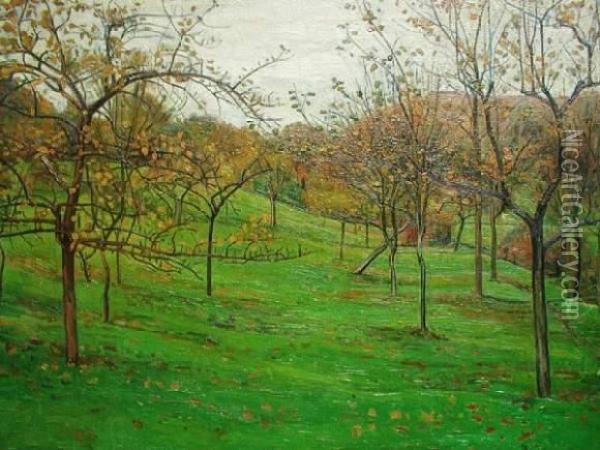 Arnex En Automne Oil Painting - Alexandre Mairet