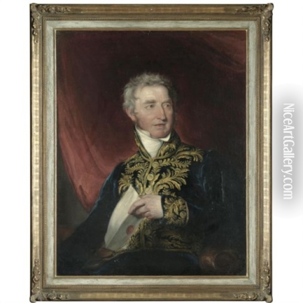 Portrait Of Sir William Hamilton Oil Painting - Sir William Beechey