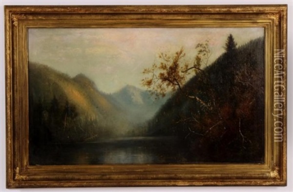 Mountain Lake, Yosemite Oil Painting - Henry Arthur Elkins