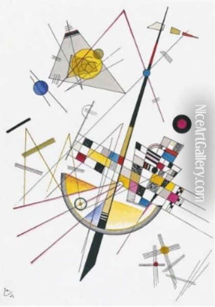 Delicate Tension Oil Painting - Wassily Kandinsky