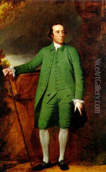 Portrait Of George Morewood Of Alfreton Park, Derbyshire Oil Painting - George Romney