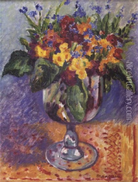 Fleurs Dans Une Coupe Oil Painting - Henri Charles Manguin