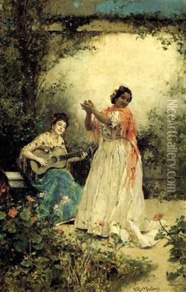 Guitarra Y Canto Oil Painting - Raimundo de Madrazo y Garreta