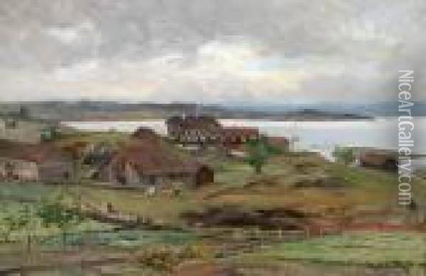 Strandbilde Oil Painting - Gerhard Peter Frantz Munthe