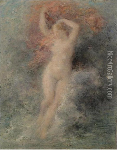 Venus S'elevant Au Dessus De La Mer Oil Painting - Ignace Henri Jean Fantin-Latour