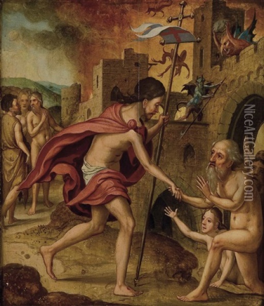 Descendimiento Al Infierno Oil Painting - Pieter Coecke van Aelst the Elder