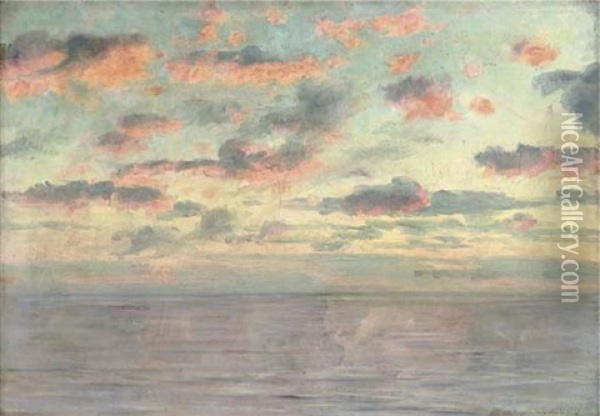Sea And Sky Oil Painting - Alexander Harrison