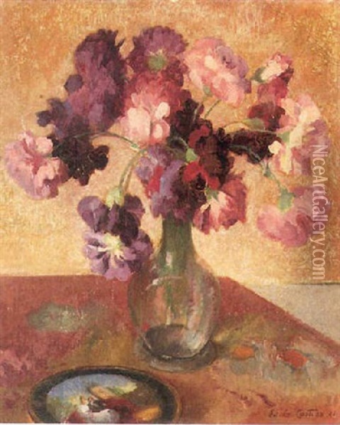 Bouquet De Fleurs Oil Painting - Edouard Castres