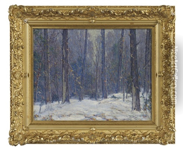 Woodland Snow Oil Painting - James Knox