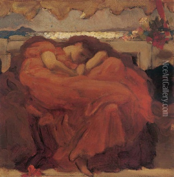 Flaming June Oil Painting - Lord Frederic Leighton