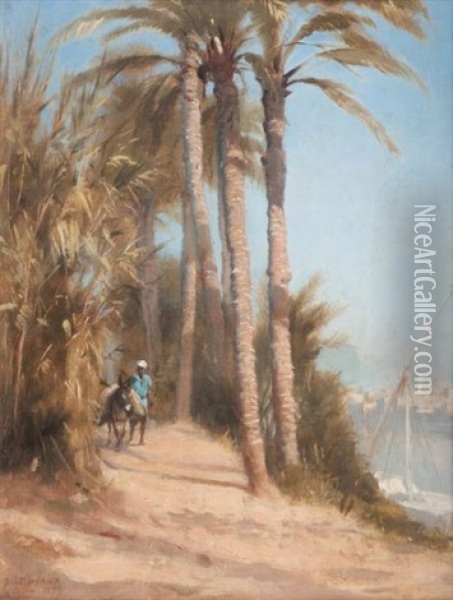 Palmiers Du Caire Oil Painting - Frederic Dufaux