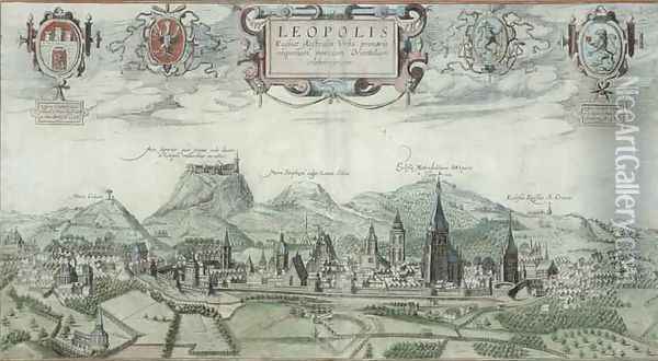 View of Leopolis from Civitates Orbis Terrarum Oil Painting - Joris Hoefnagel