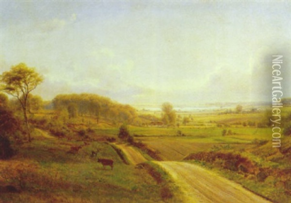Ved Bakkeskov I Det Sydlige Sjaelland Oil Painting - Nordahl (Peter Frederik N.) Grove