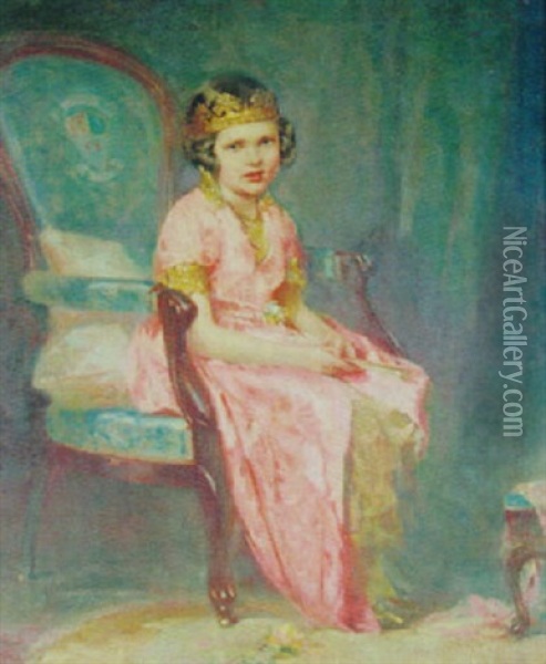 The Young Princess Oil Painting - Clarence J. Monro