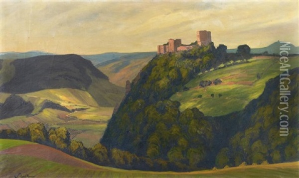 Die Alte Burgruine Oil Painting - Walter Leistikow