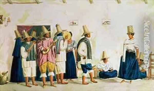 A Wedding Dance at Guaduas, Colombia Oil Painting - Joseph Brown