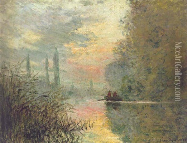 Soir A Argenteuil Oil Painting - Claude Monet