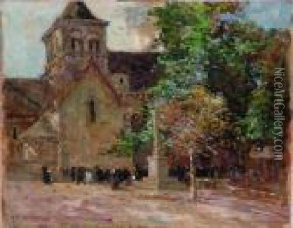 L'eglise De La Bertenoux Oil Painting - Fernand Maillaud