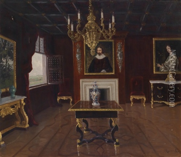 Blick In Ein Elegantes Interieur Oil Painting - Jakob Koganowsky