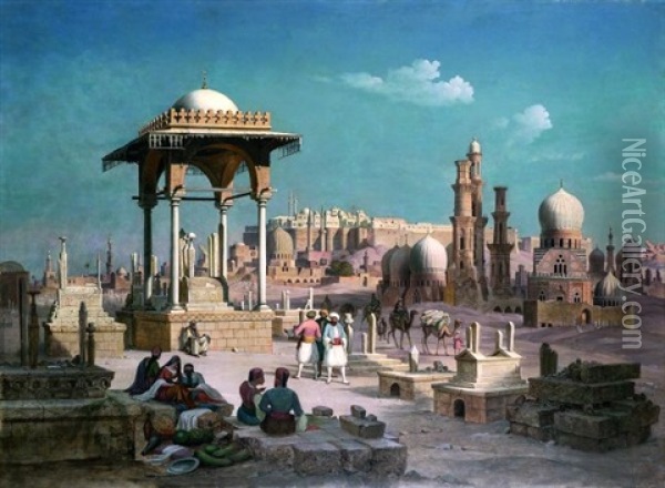 Cairo Oil Painting - Hubert Sattler