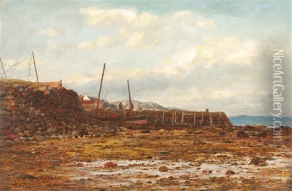 Low Tide, Arran Oil Painting - Duncan Cameron